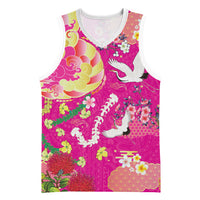 Hawaiian and Japanese Culture Together Basketball Jersey Kakau Tribal Pattern and Irezumi Art Pink Color