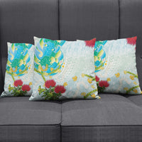 Japanese and Hawaiian Culture Fusion Pillow Cover Irezumi with Turtles and Lei Kakau Pattern Fresh Vibe LT03 - Polynesian Pride