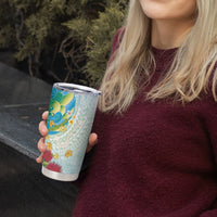 Japanese and Hawaiian Culture Fusion Tumbler Cup Irezumi with Turtles and Lei Kakau Pattern Fresh Vibe LT03 - Polynesian Pride