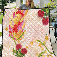 Japanese and Hawaiian Culture Fusion Quilt Irezumi with Turtles and Lei Kakau Pattern Sunset Vibe LT03 Multicolor - Polynesian Pride
