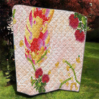 Japanese and Hawaiian Culture Fusion Quilt Irezumi with Turtles and Lei Kakau Pattern Sunset Vibe LT03 - Polynesian Pride