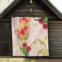 Japanese and Hawaiian Culture Fusion Quilt Irezumi with Turtles and Lei Kakau Pattern Sunset Vibe LT03 - Polynesian Pride