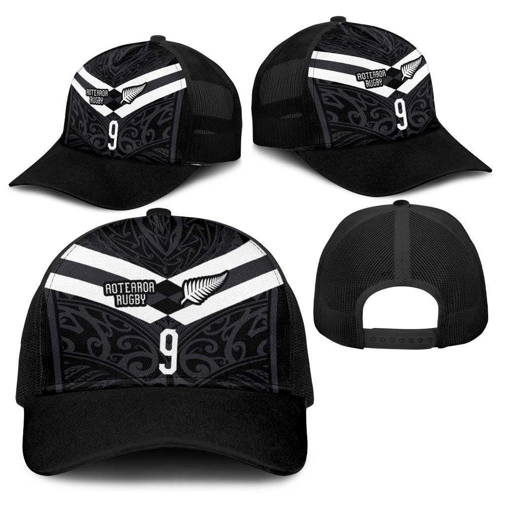 Custom Aotearoa Rugby Baseball Net Cap Maori Tribal Motifs Stripes-Sporty Style LT03 - Polynesian Pride