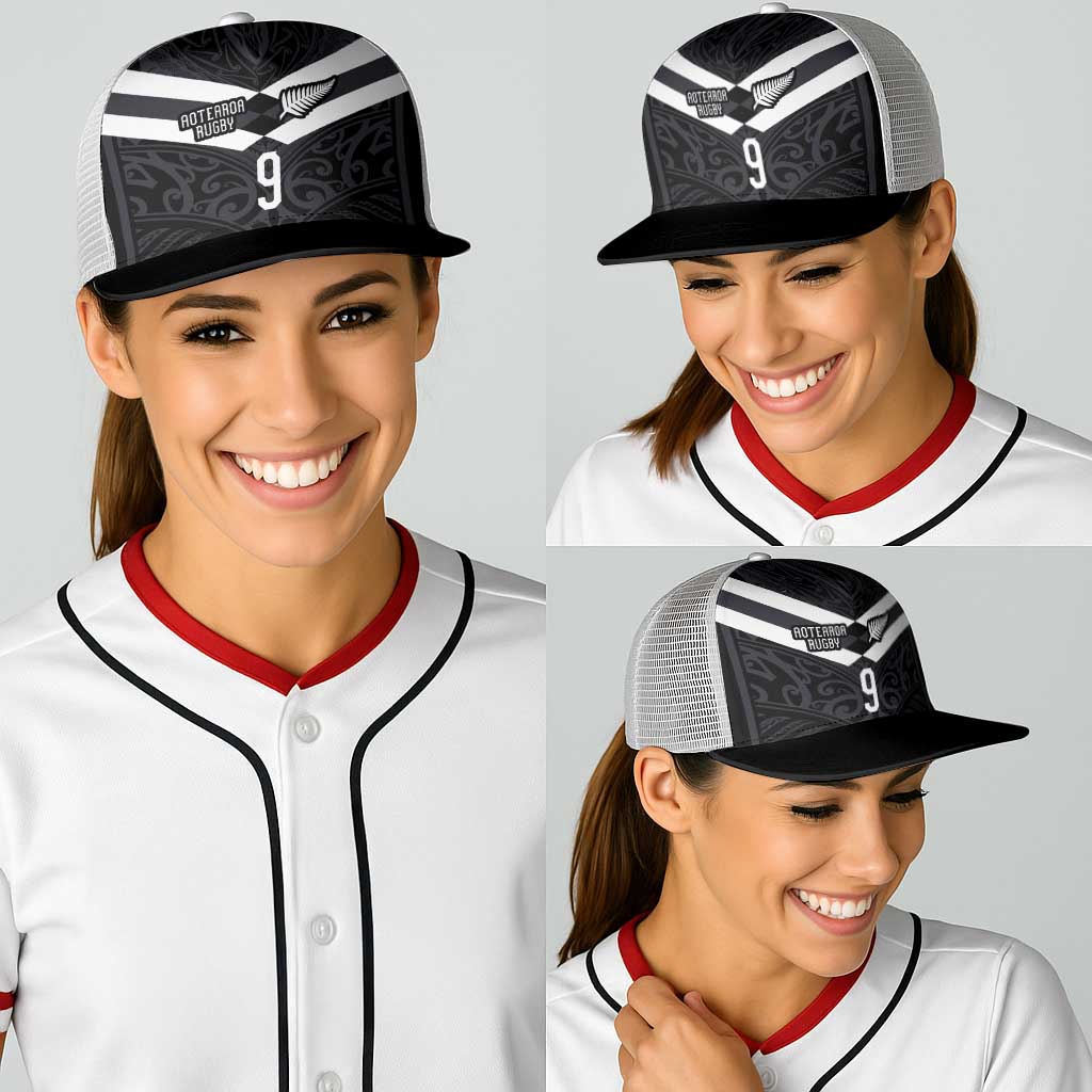 Custom Aotearoa Rugby Baseball Net Cap Maori Tribal Motifs Stripes-Sporty Style LT03 - Polynesian Pride