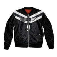 Aotearoa Rugby Custom Bomber Jacket Maori Tribal Motifs Stripes-Sporty Style LT03 Unisex Black - Polynesian Pride