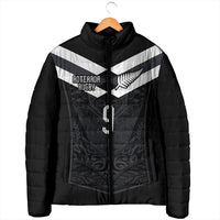 Aotearoa Rugby Custom Padded Jacket Maori Tribal Motifs Stripes-Sporty Style LT03 - Polynesian Pride