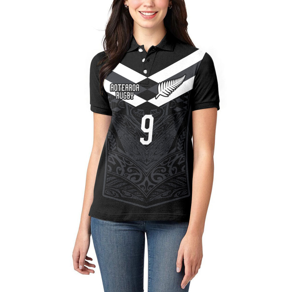 Aotearoa Rugby Custom Women Polo Shirt Maori Tribal Motifs Stripes-Sporty Style LT03 - Polynesian Pride
