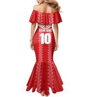 Custom Tahiti Football Polynesian Pattern Mermaid Dress