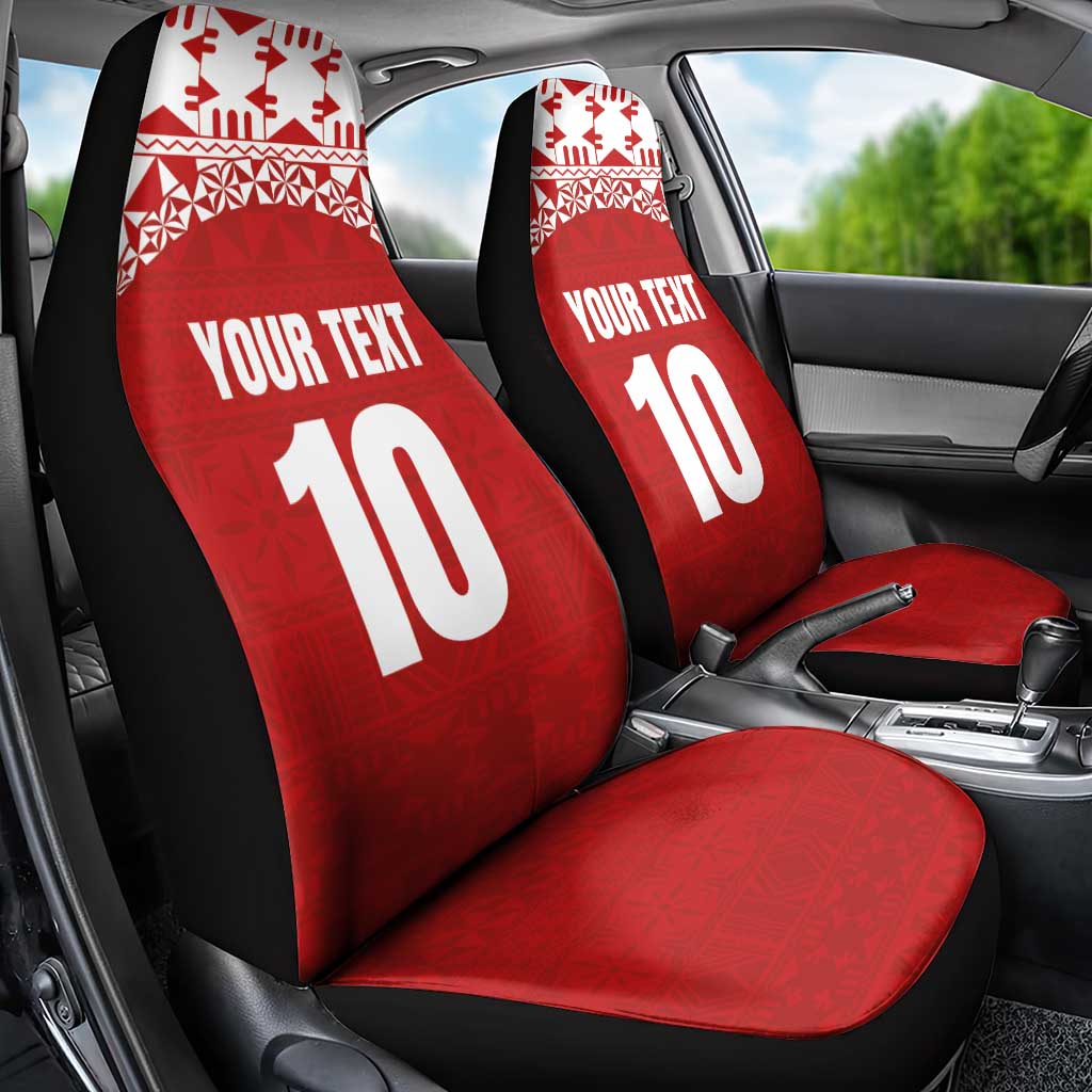 Custom Tonga Football Ngatu Tribal Tattoo Car Seat Cover LT03 - Polynesian Pride