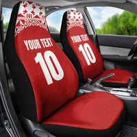 Custom Tonga Football Ngatu Tribal Tattoo Car Seat Cover LT03 - Polynesian Pride
