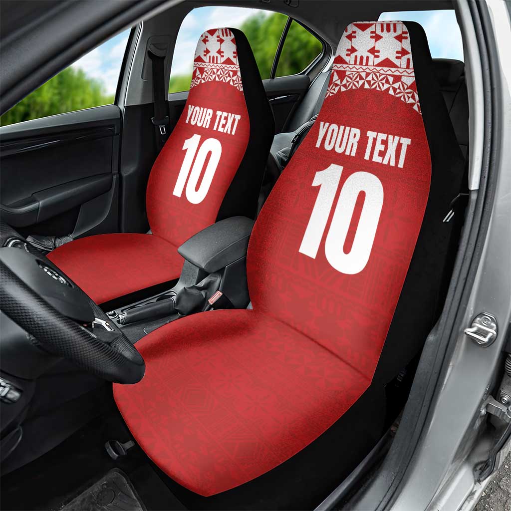 Custom Tonga Football Ngatu Tribal Tattoo Car Seat Cover LT03 - Polynesian Pride