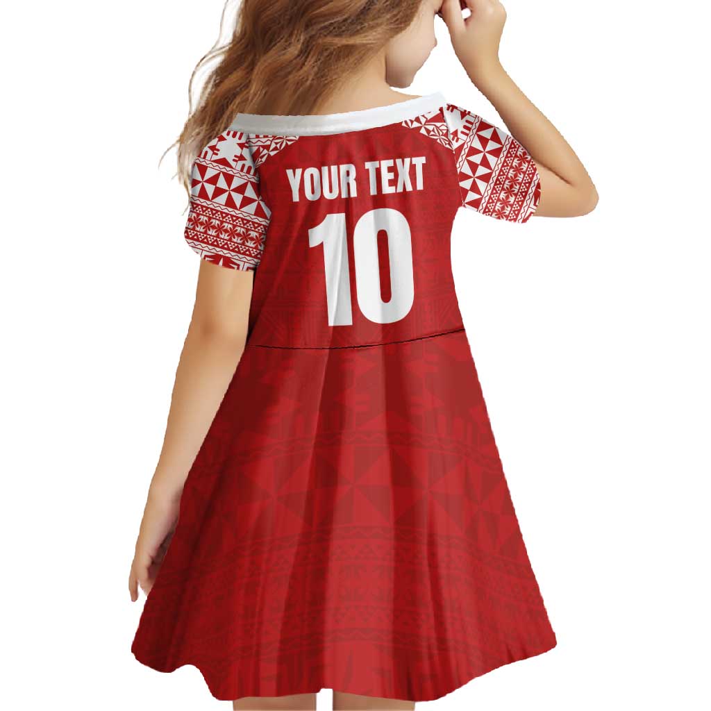 Custom Tonga Football Ngatu Tribal Tattoo Family Matching Mermaid Dress and Hawaiian Shirt LT03 - Polynesian Pride
