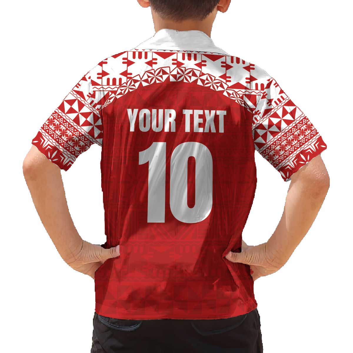 Custom Tonga Football Ngatu Tribal Tattoo Family Matching Puletasi and Hawaiian Shirt LT03 - Polynesian Pride