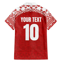 Custom Tonga Football Ngatu Tribal Tattoo Family Matching Puletasi and Hawaiian Shirt LT03 - Polynesian Pride