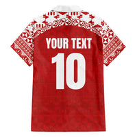 Custom Tonga Football Ngatu Tribal Tattoo Family Matching Short Sleeve Bodycon Dress and Hawaiian Shirt LT03 - Polynesian Pride