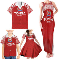 Custom Tonga Football Ngatu Tribal Tattoo Family Matching Tank Maxi Dress and Hawaiian Shirt LT03 - Polynesian Pride
