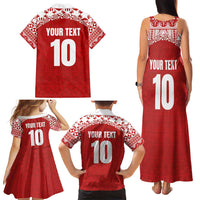 Custom Tonga Football Ngatu Tribal Tattoo Family Matching Tank Maxi Dress and Hawaiian Shirt LT03 - Polynesian Pride