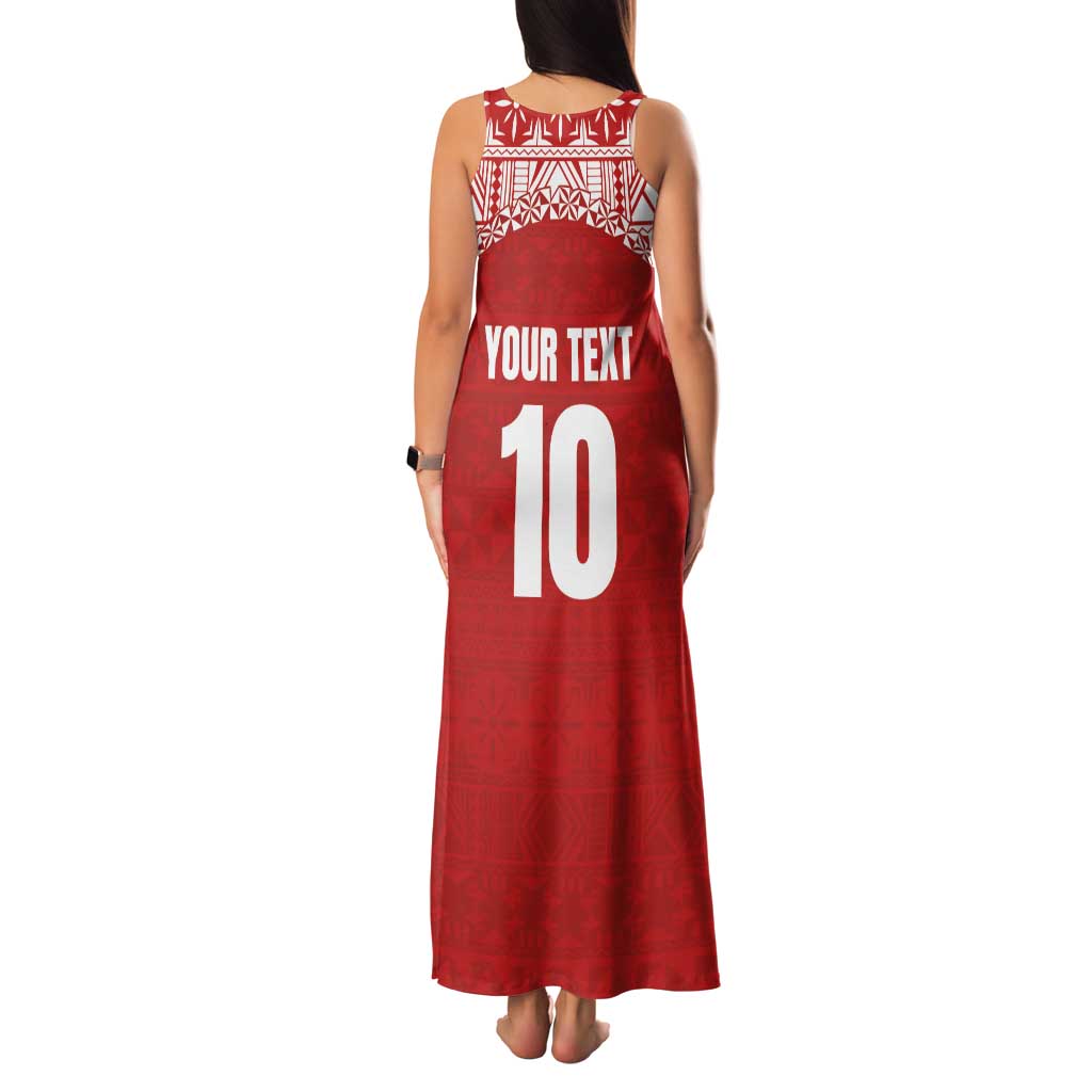 Custom Tonga Football Ngatu Tribal Tattoo Family Matching Tank Maxi Dress and Hawaiian Shirt LT03 - Polynesian Pride