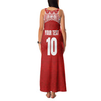 Custom Tonga Football Ngatu Tribal Tattoo Family Matching Tank Maxi Dress and Hawaiian Shirt LT03 - Polynesian Pride