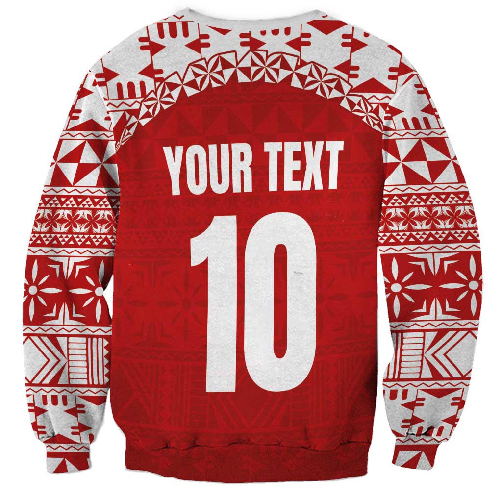 Custom Tonga Football Ngatu Tribal Tattoo Sweatshirt
