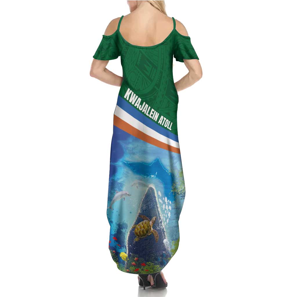 Marshall Islands Kwajalein Atoll Family Matching Summer Maxi Dress and Hawaiian Shirt Polynesian Pattern and Undersea Animals LT03 - Polynesian Pride