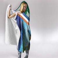 Marshall Islands Kwajalein Atoll Hooded Blanket Polynesian Pattern and Undersea Animals