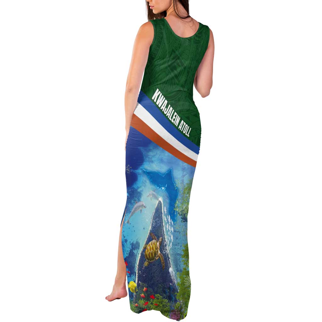 Marshall Islands Kwajalein Atoll Tank Maxi Dress Polynesian Pattern and Undersea Animals LT03 - Polynesian Pride