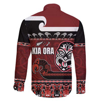 New Zealand Culture Family Matching Tank Maxi Dress and Hawaiian Shirt Kia Ora Aotearoa Moko Tattoo Mask with Waka and Maori Art Pattern LT03 - Polynesian Pride