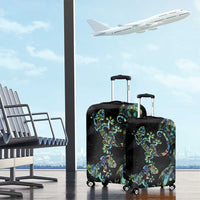 New Zealand Gecko Maori Art Tattoo Luggage Cover Silver Fern and Paua Shell Mode