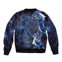 New Zealand Gecko Maori Art Tattoo Bomber Jacket Matariki Mode