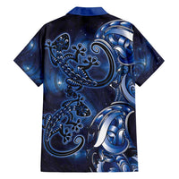 New Zealand Gecko Maori Art Tattoo Family Matching Summer Maxi Dress and Hawaiian Shirt Matariki Mode LT03 - Polynesian Pride