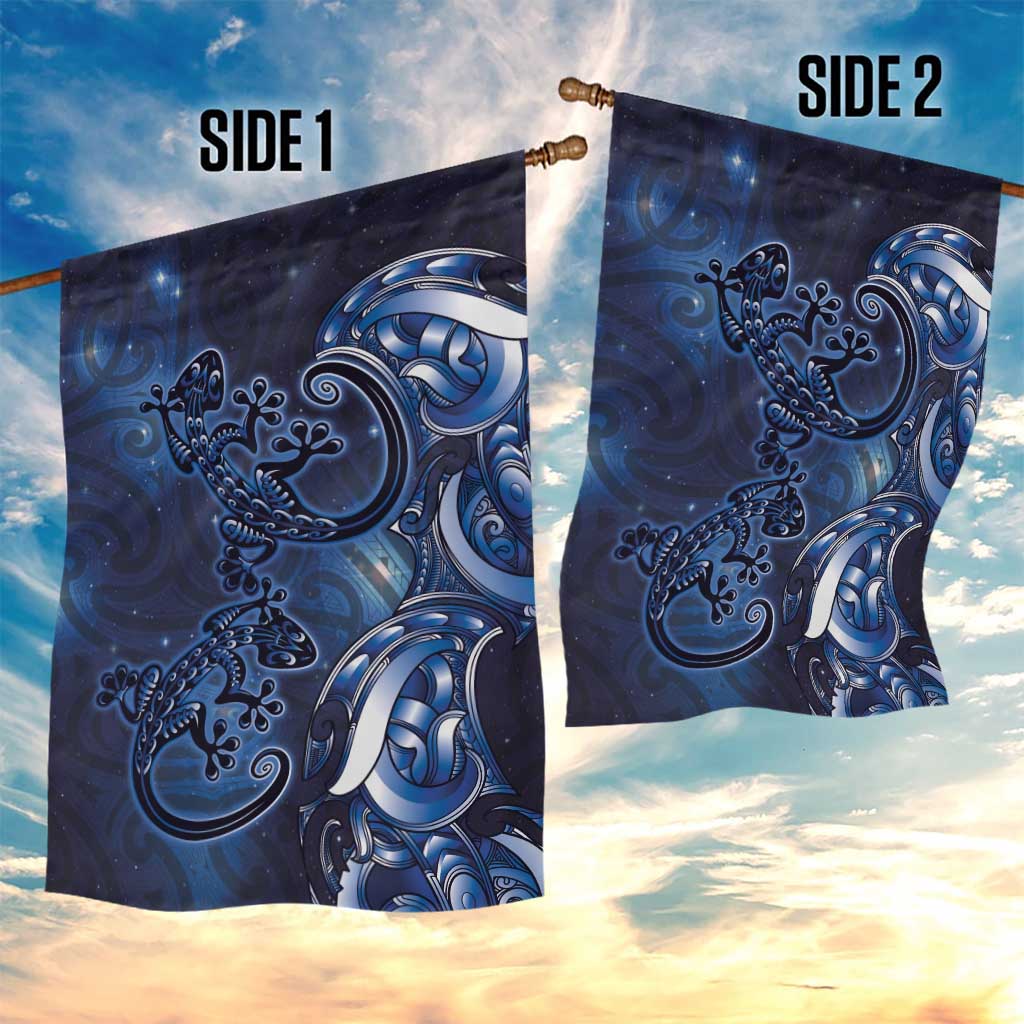New Zealand Gecko Maori Art Tattoo Garden Flag Matariki Mode LT03 - Polynesian Pride