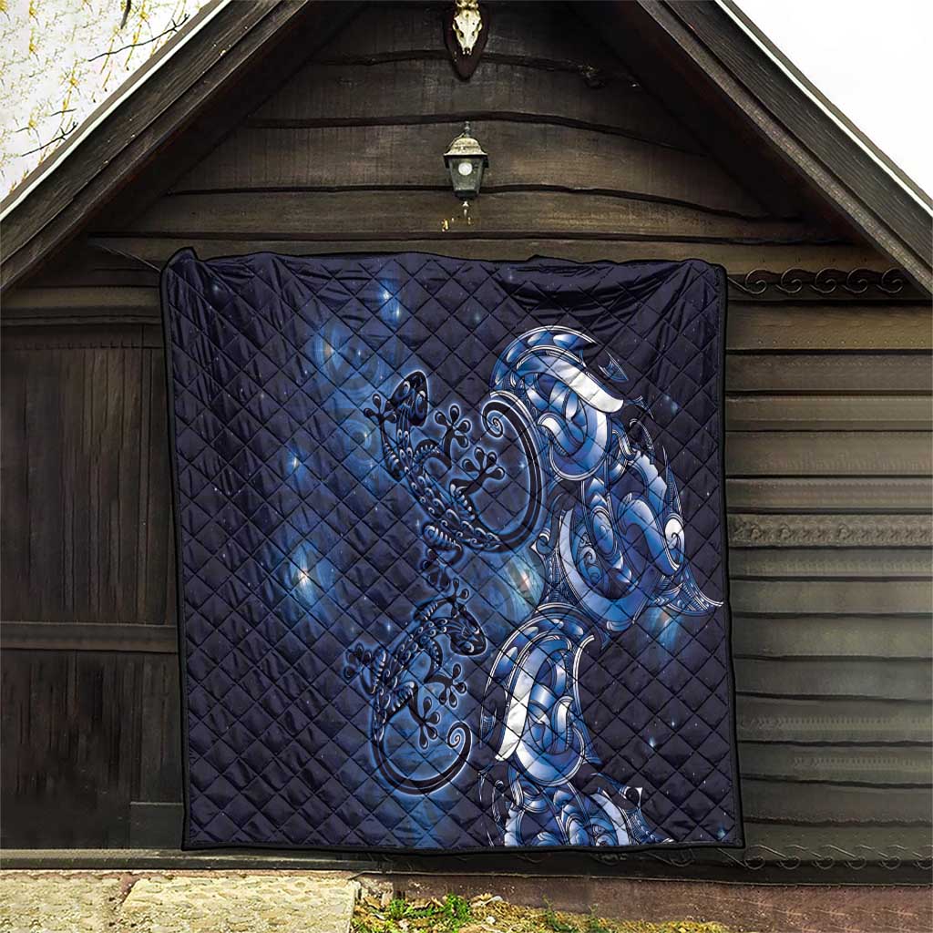 New Zealand Gecko Maori Art Tattoo Quilt Matariki Mode