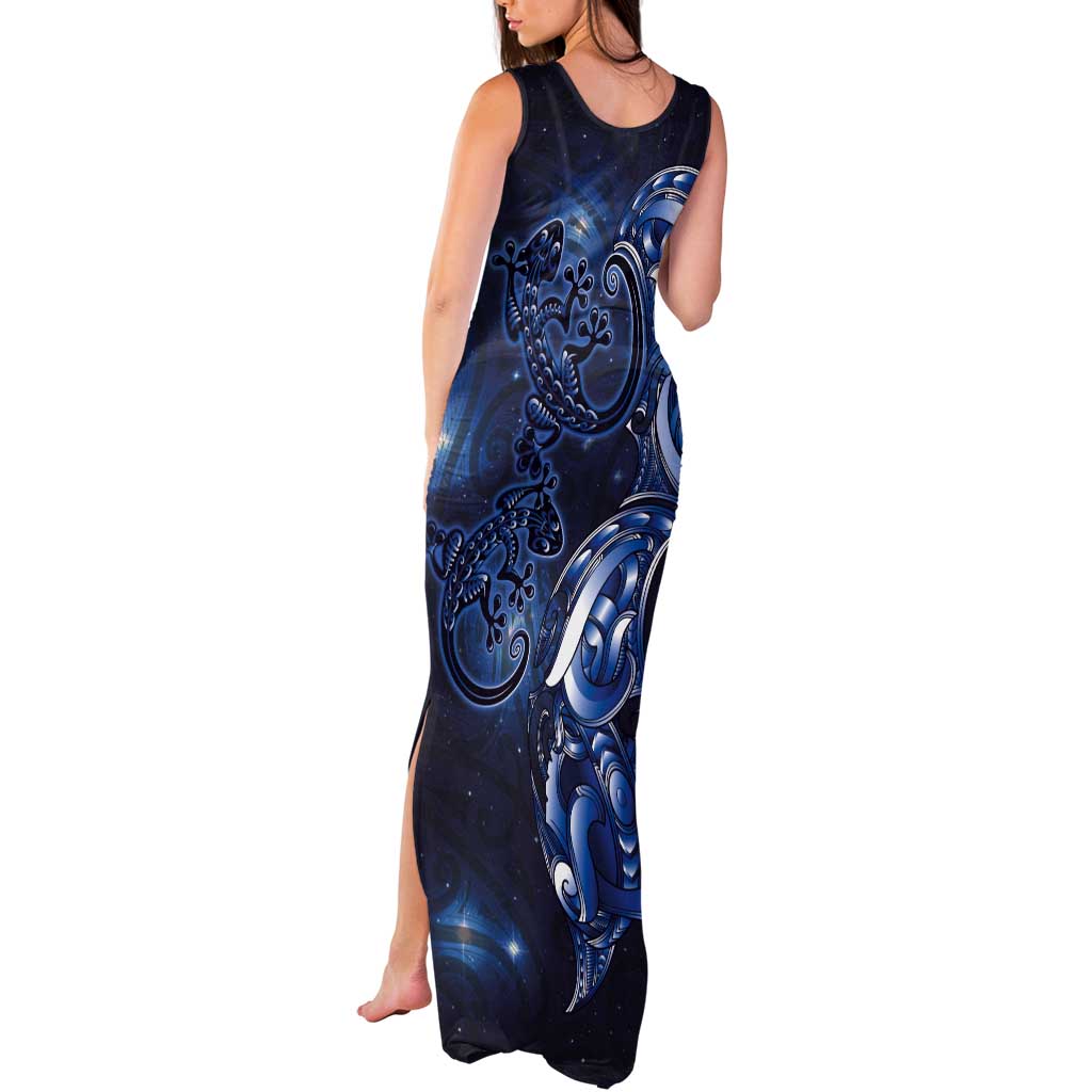 New Zealand Gecko Maori Art Tattoo Tank Maxi Dress Matariki Mode