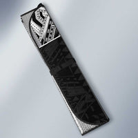 Samoan Traditional Art Tattoos Auto Sun Shade Tatau Tribal Motifs with Ula Fala Black LT03 - Polynesian Pride