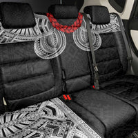 Samoan Traditional Art Tattoos Back Car Seat Cover Tatau Tribal Motifs with Ula Fala Black LT03 - Polynesian Pride