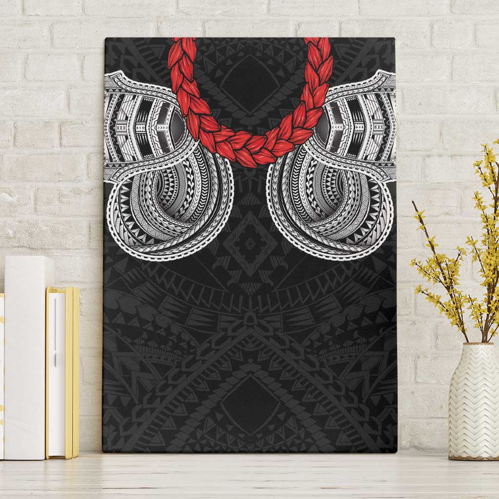 Samoan Traditional Art Tattoos Canvas Wall Art Tatau Tribal Motifs with Ula Fala Black LT03 Without Frame Black - Polynesian Pride