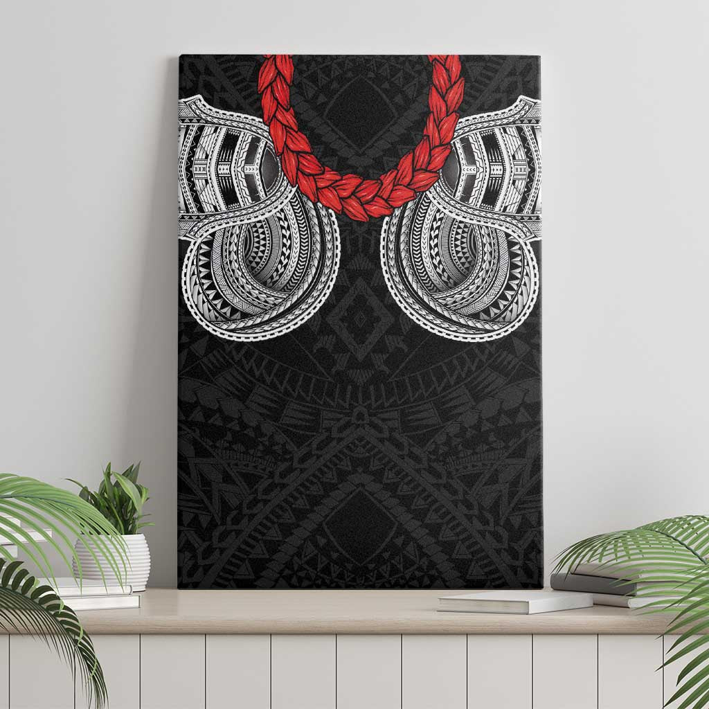 Samoan Traditional Art Tattoos Canvas Wall Art Tatau Tribal Motifs with Ula Fala Black LT03 - Polynesian Pride