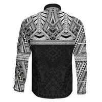 Samoan Traditional Art Tattoos Family Matching Tank Maxi Dress and Hawaiian Shirt Tatau Tribal Motifs with Ula Fala Black LT03 - Polynesian Pride