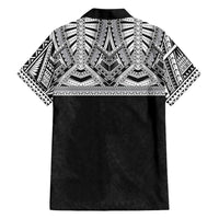 Samoan Traditional Art Tattoos Hawaiian Shirt Tatau Tribal Motifs with Ula Fala Black LT03 - Polynesian Pride