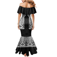 Samoan Traditional Art Tattoos Mermaid Dress Tatau Tribal Motifs with Ula Fala Black LT03 - Polynesian Pride