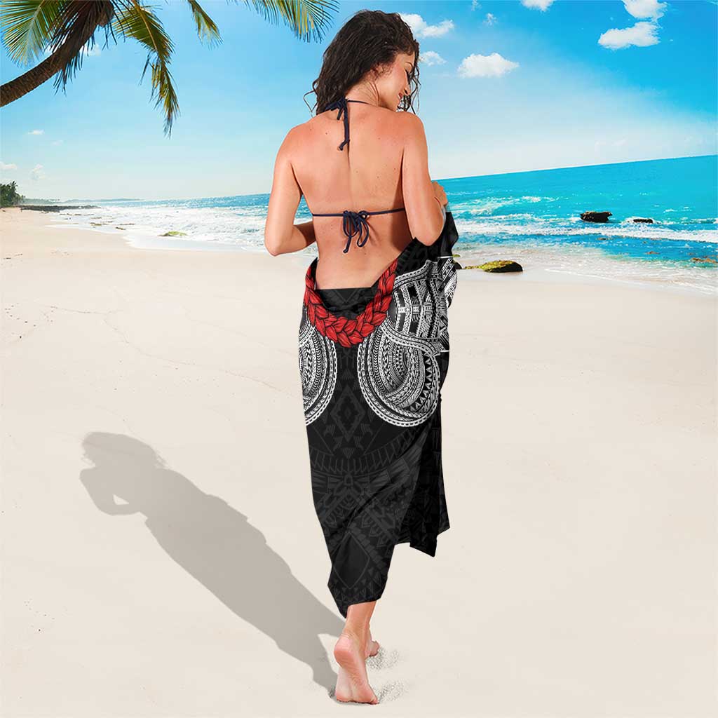 Samoan Traditional Art Tattoos Sarong Tatau Tribal Motifs with Ula Fala Black - Polynesian Pride