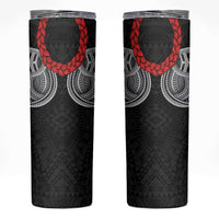 Samoan Traditional Art Tattoos Skinny Tumbler Tatau Tribal Motifs with Ula Fala Black LT03 Black - Polynesian Pride