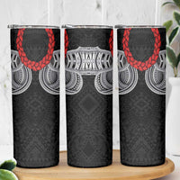 Samoan Traditional Art Tattoos Skinny Tumbler Tatau Tribal Motifs with Ula Fala Black LT03 - Polynesian Pride