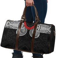 Samoan Traditional Art Tattoos Travel Bag Tatau Tribal Motifs with Ula Fala Black - Polynesian Pride