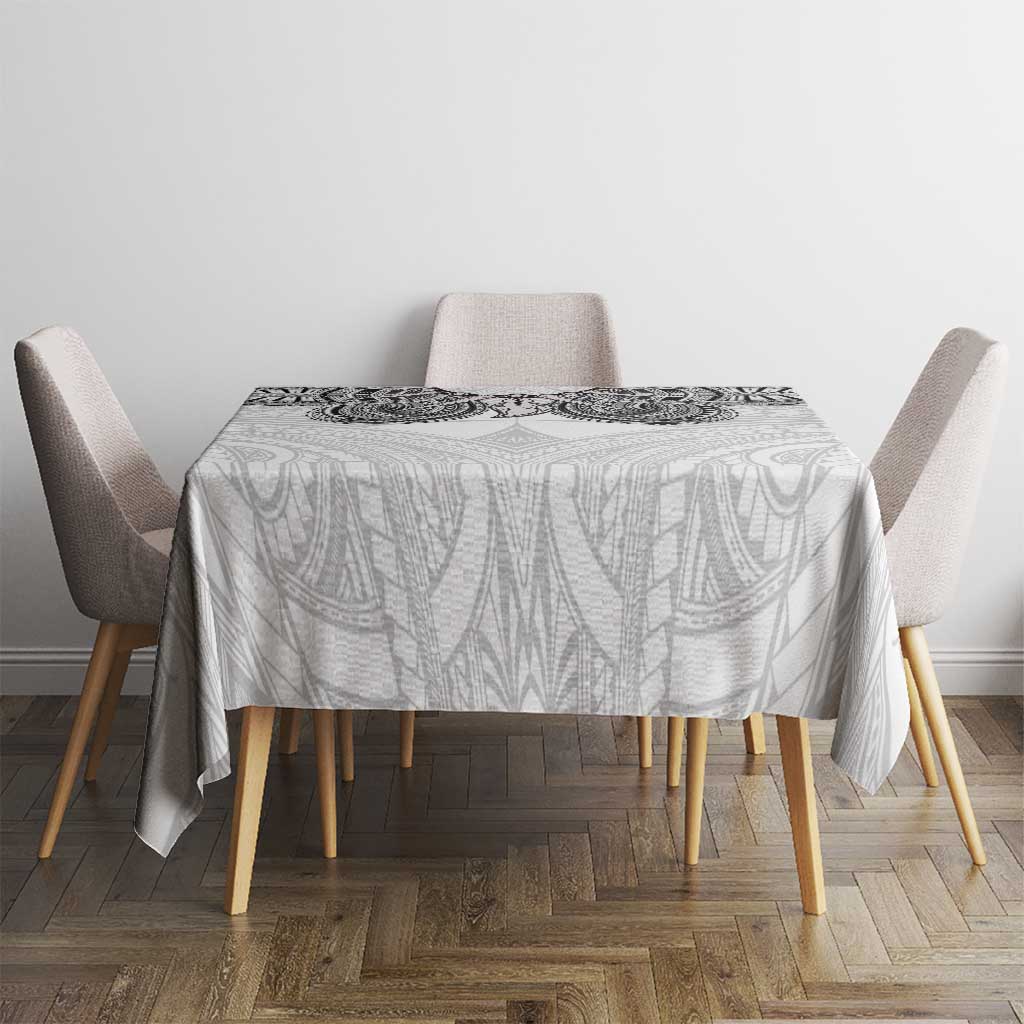 Samoan Traditional Art Tattoos Tablecloth Tatau Tribal Motifs with Ula Nifo White - Polynesian Pride