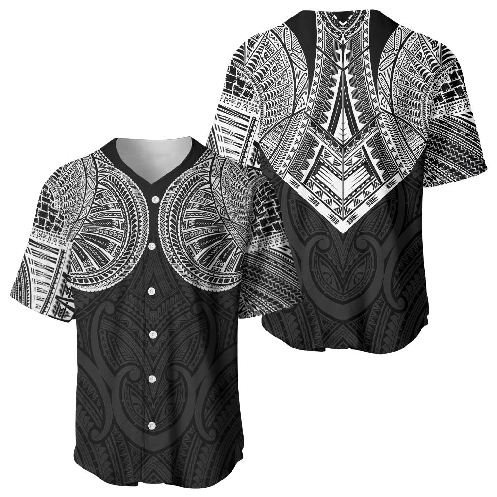 Samoan Traditional Art Tattoos Baseball Jersey Tatau Roman Reigns Black Color LT03 - Polynesian Pride