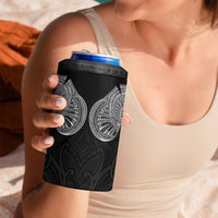 Samoan Traditional Art Tattoos 4 in 1 Can Cooler Tumbler Tatau Roman Reigns Black Color LT03 - Polynesian Pride