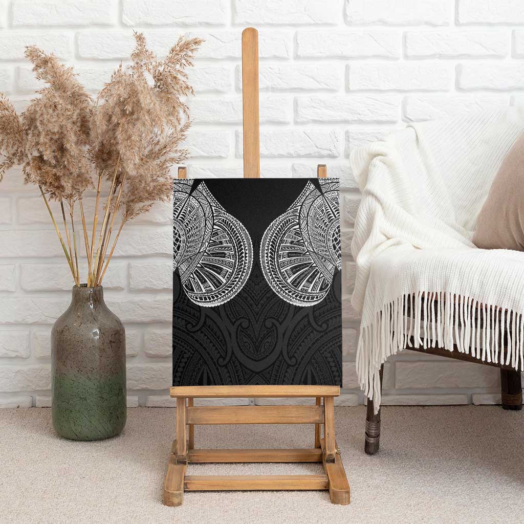 Samoan Traditional Art Tattoos Canvas Wall Art Tatau Roman Reigns Black Color - Polynesian Pride