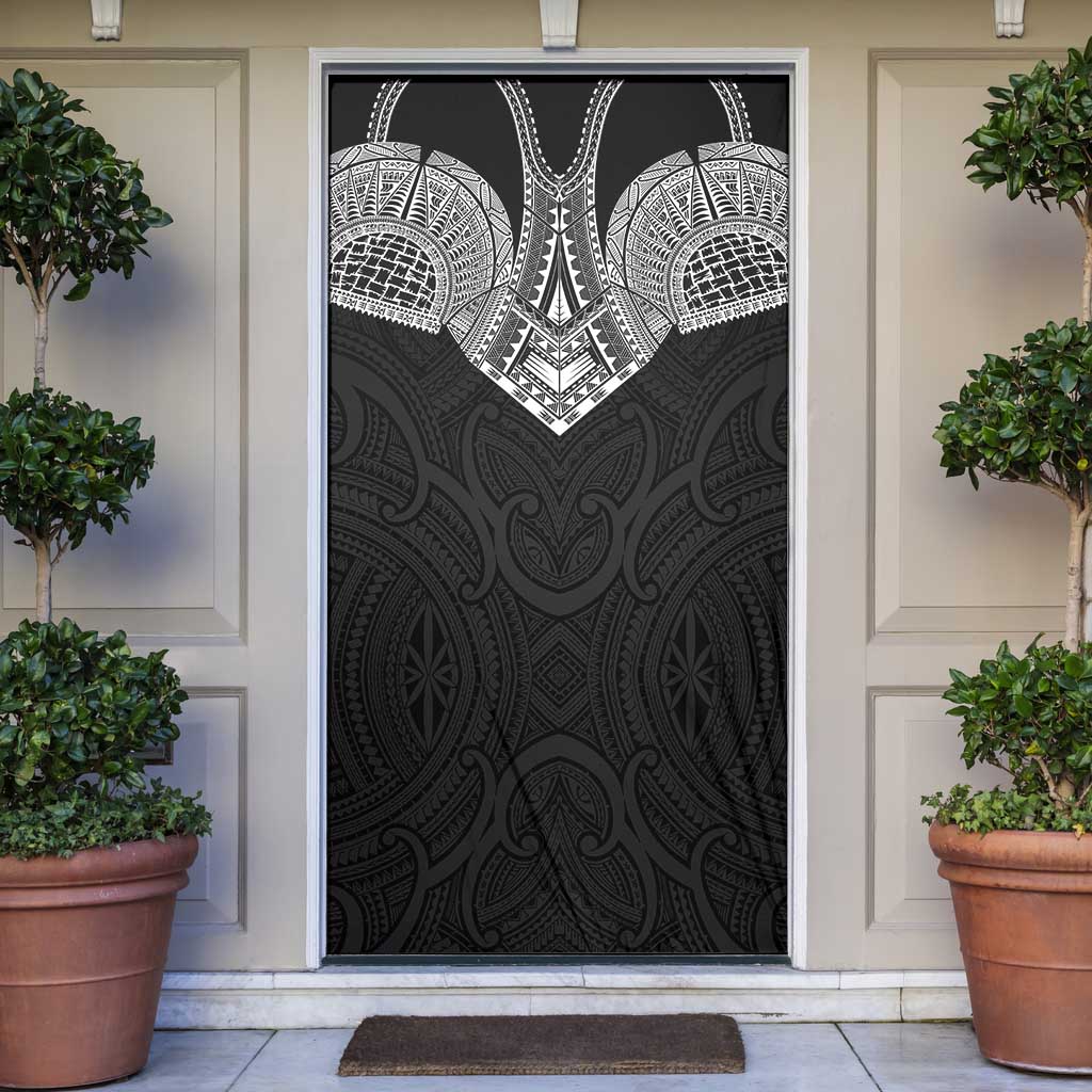 Samoan Traditional Art Tattoos Door Cover Tatau Roman Reigns Black Color LT03 Black - Polynesian Pride